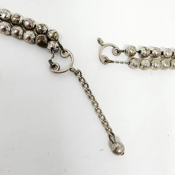 Vintage Sancrest Southwestern Squash Blossom Necklace – Turquoise & Silver Tone - Picture 9 of 16